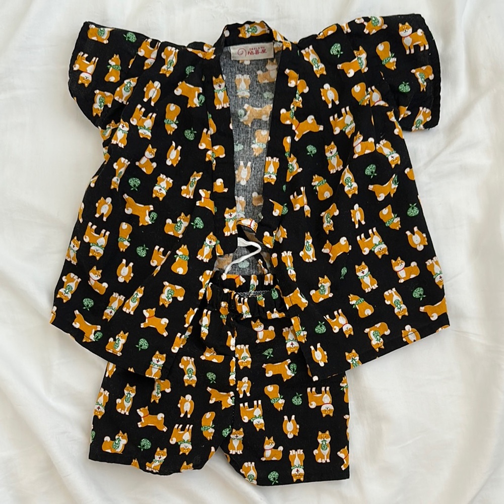 Shiba Inu dog Kimono-Style yukata Set